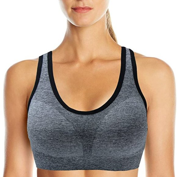 KAMC 3 Pack Med Support Cross Back Wire Fee Removable Cups Sport Bras A193-71 - Picture 2 of 12